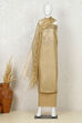 Gold Cotton Hand Embroidered Unstitched Suit Set image number 4