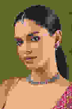 Light Pink Alloy Necklace Set image number 3