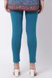 Teal Cotton Blend Solid Anklets image number 5