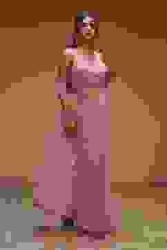 Pink Georgette Digital Printed Pre-Draped Saree image number 0