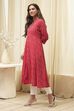 Marron Cotton Short Yarndyed Kurti image number 2