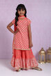 Coral Cotton Garara Kurta Garara Suit Set image number 0