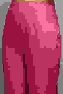 Pink Viscose Straight Kurta Slim Pant Suit Set image number 2