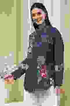 Blue Cotton Floral Printed Shirt image number 0