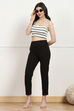 White Cotton Blend Pants image number 0