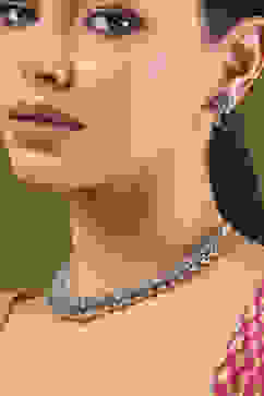 Light Pink Alloy Necklace Set image number 1