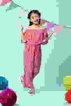 Pink Rayon Straight Jumpsuit image number 0