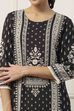 Black Viscose Rayon Ethnic Motif Printed Straight Kurta image number 1