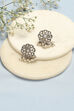 Oxidised White Brass Earrings image number 0
