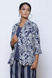 Indigo LIVA Printed Blazer Set image number 3