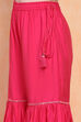 Pink Viscose Blend Sharara Suit Set image number 2
