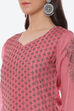 Pink Organza Satin Unstitched Suit Set image number 1