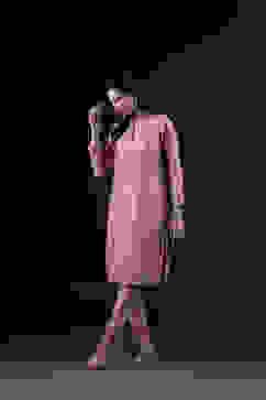 Rohit Bal Light Pink Cotton Silk Anarkali Printed Suit Set image number 11