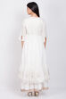 White Cotton Double Layered Printed Kurta image number 5