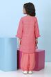 Peach Cotton Printed Straight Suit Set image number 5