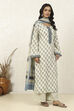 Pink Cotton Printed Unstitched Suit Set image number 1