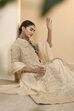 Beige Cotton Zari Tissue Kalidar Suit Set image number 1