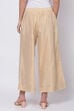 Beige Poly Cotton Palazzo image number 4