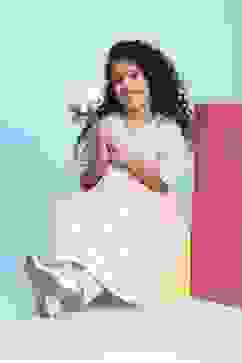 Pink Cotton Printed Gathered Suit Set image number 0