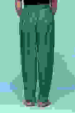 Green Rayon Solid Herem Dhoti image number 4