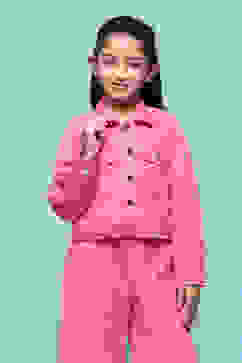 Pink Cotton Jacket image number 5