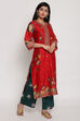 Mustard Cotton Straight Printed Kurta image number 0
