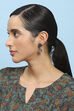 Green Brass Jhumka image number 3