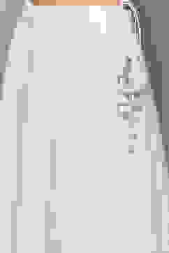 Off White Cotton Anarkali Lehenga Set image number 2