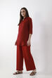 Blue Viscose Rayon Straight Palazzos image number 0