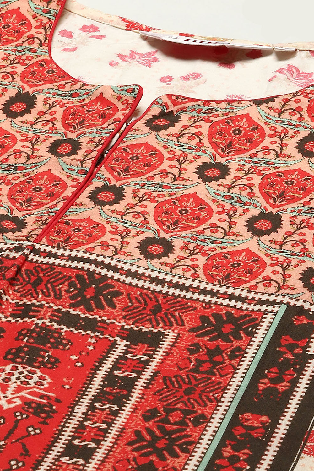 Green Cotton Straight 2 Piece Set image number 1