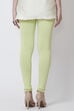 Moss Green Viscose Lycra Solid Leggings image number 5