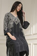 Black Printed Straight Kurta Set image number 7