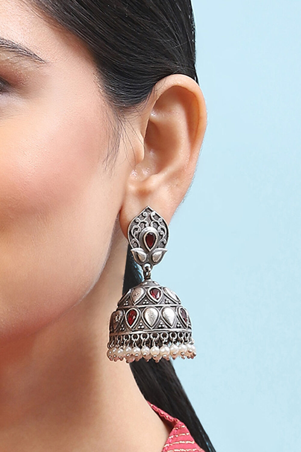 Red Brass Earrings image number 1