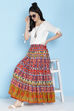 Black Cotton Long Skirt image number 0