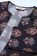 Black Cotton Fusion Wear 3 Piece Set image number 1