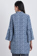 Denim Blue Cotton Straight Printed Kurta image number 5