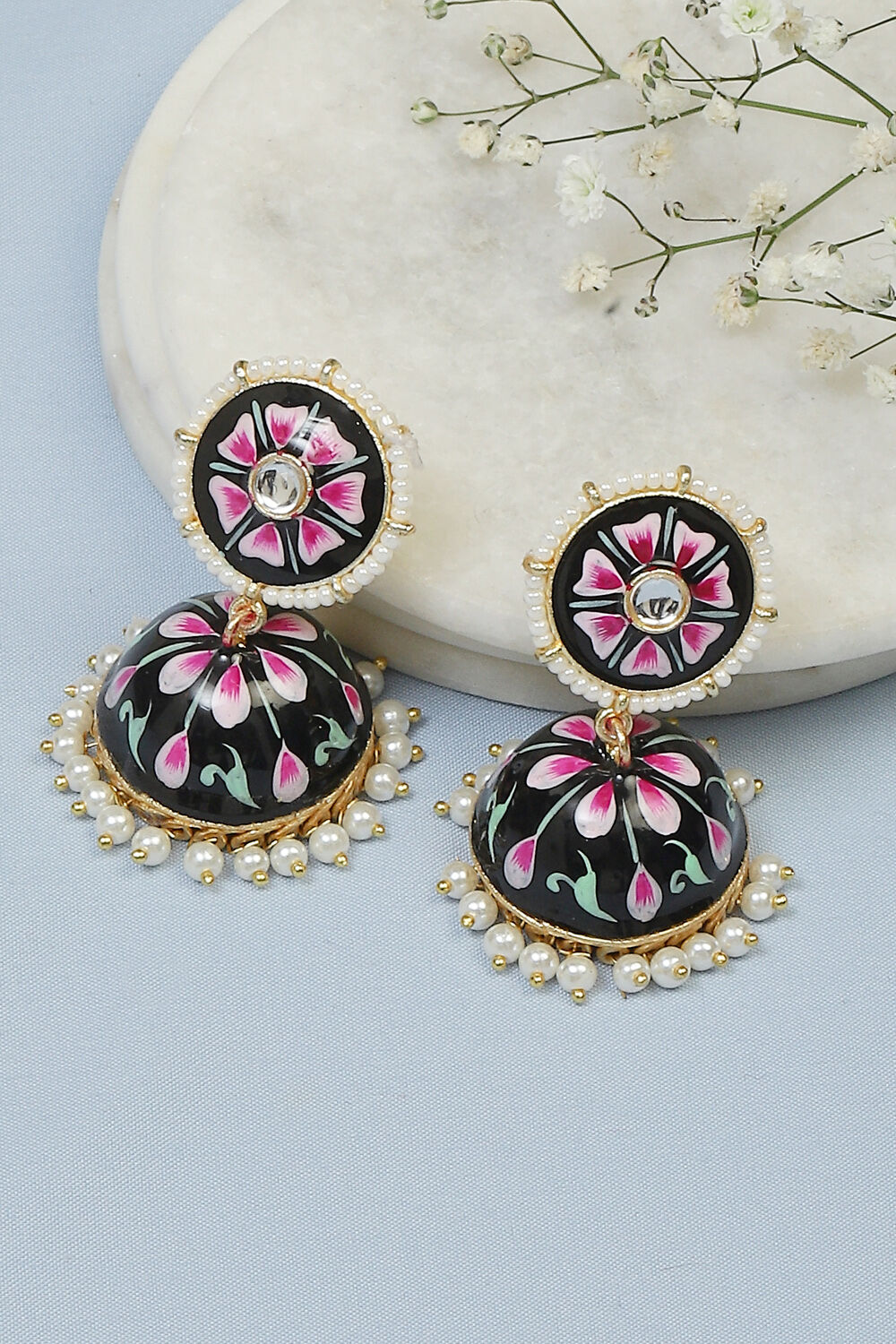 Black Brass Earrings image number 0