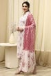 Blue Cotton Hand Embroidered Unstitched Suit Set image number 4