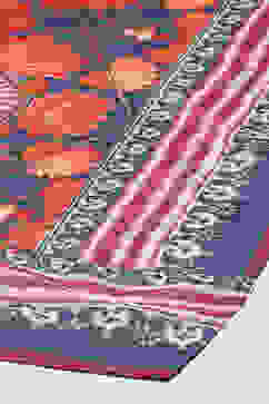 Rust & Indigo Rayon Straight Kurta Palazzo Suit Set image number 3