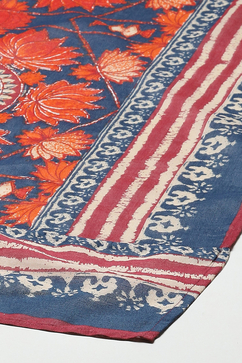 Rust & Indigo Rayon Straight Kurta Palazzo Suit Set image number 3