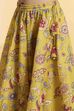 Mustard Yellow Floral Flared Lehenga Set image number 2