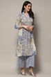 Fuschia Pink Viscose Straight Kurta Set image number 4