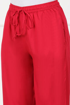 Fuschia Rayon Palazzo image number 1