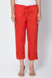 Red Cotton Solid Pant image number 1