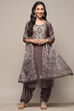 Earthy Green Chanderi Unstitched Suit Set image number 4