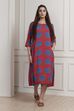 Mustard Yellow Printed A-Line Dress image number 5