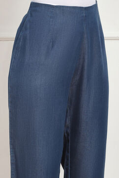 Light Blue Tencel Yarndyed Narrow Pant image number 1