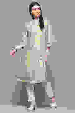 Teal Rayon Straight Kurta image number 0