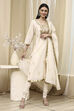 Mehendi Green Poly Chanderi Straight Suit Set image number 0