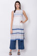 White Cotton Straight Printed Kurta image number 0